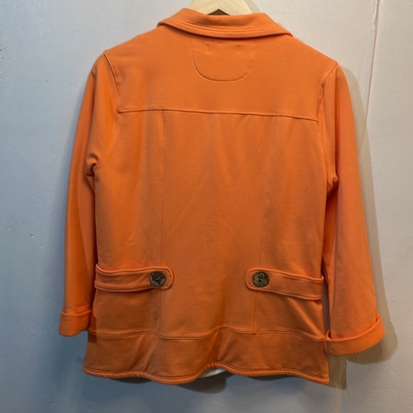 TALIE-Light Orange Flared Spring Jacket Wooden Buttons-M-#0059 - Picture 4 of 11